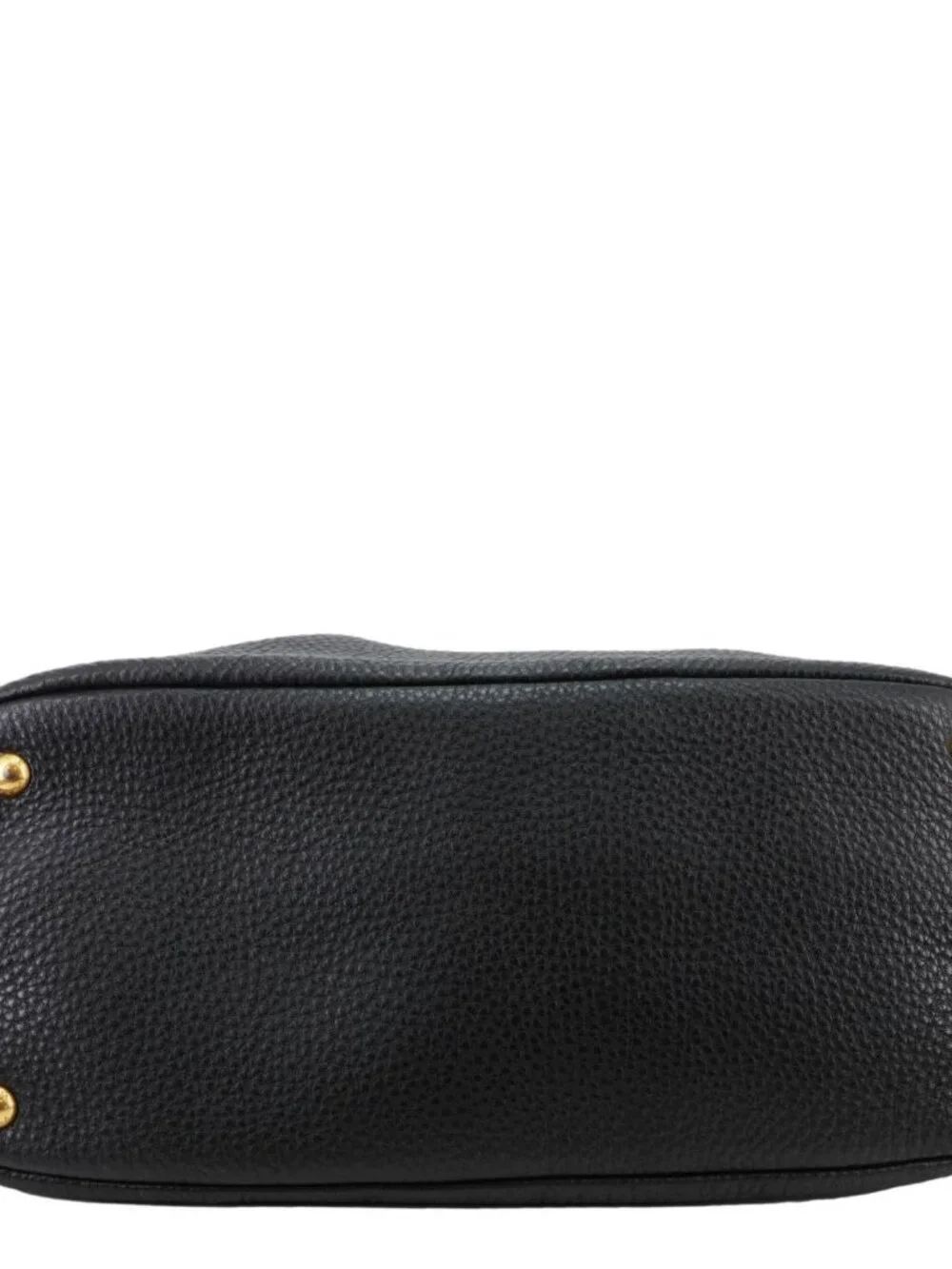 Prada  Vitello Daino Pebbled Leather Hobo Bag Black